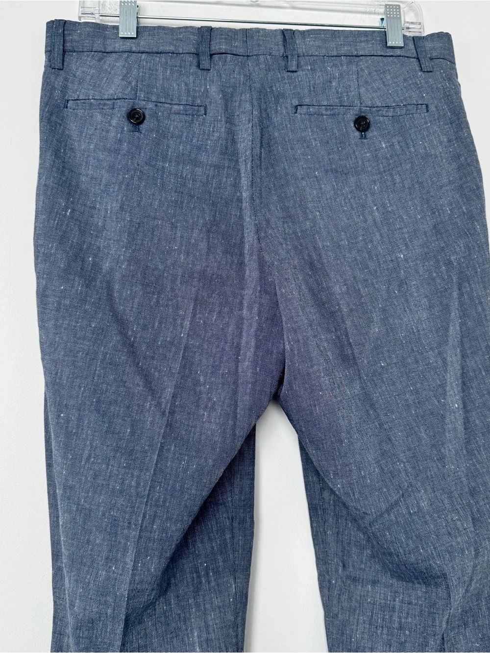 Banana Republic Linen Blend Pants Mens 32x32 Blue Slim Fit Wedding Resort Beach